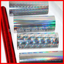 Película metalizada de aluminio metalizado / película metalizada holográfica / película metalizada colorida